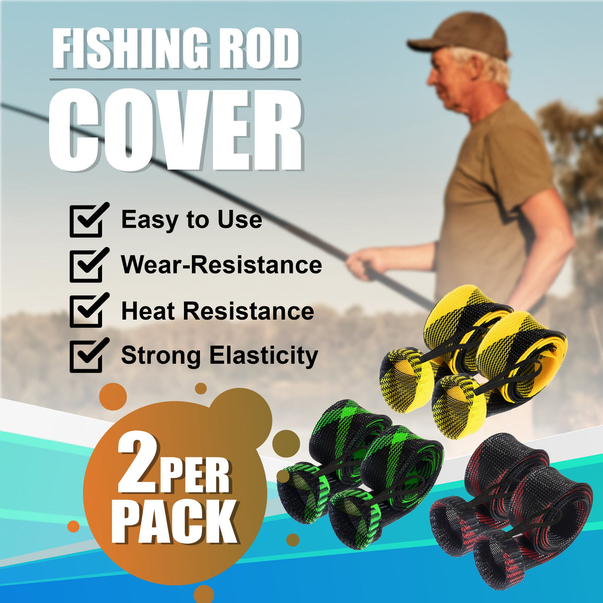 Rod Socks Reaction Tackle Fishing Rod Sock 2-Pack – Versatile Rod Protection Reaction Tackle Fishing Rod Sock 2-Pack – Pescador Fishing Supply