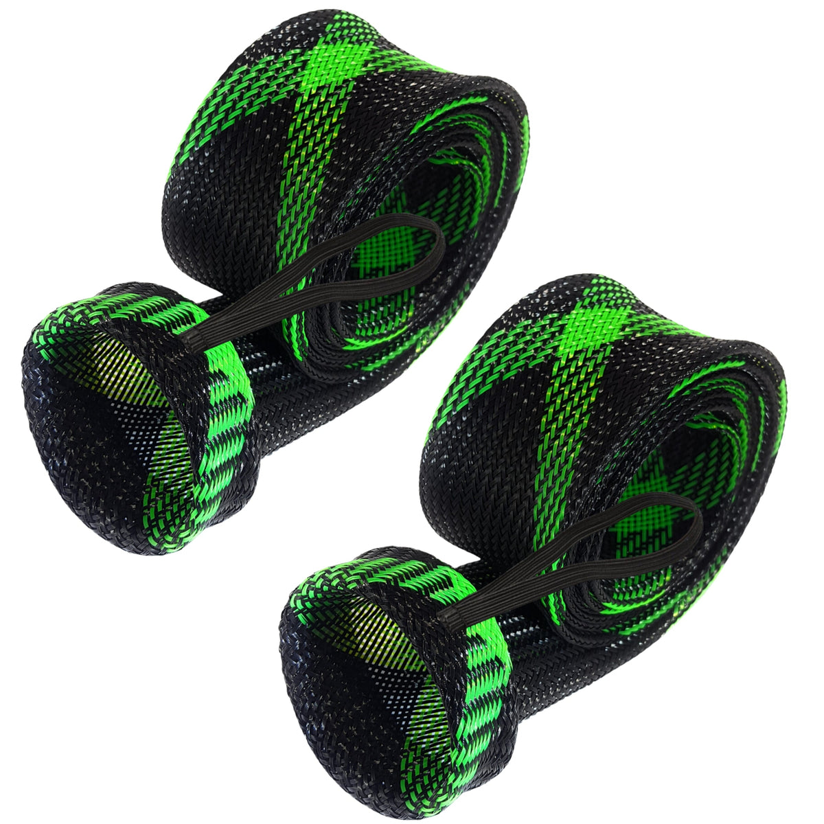 Rod Socks Reaction Tackle Fishing Rod Sock 2-Pack – Versatile Rod Protection Black/Green / Casting / 1.25" x 67" / Point End Reaction Tackle Fishing Rod Sock 2-Pack – Pescador Fishing Supply