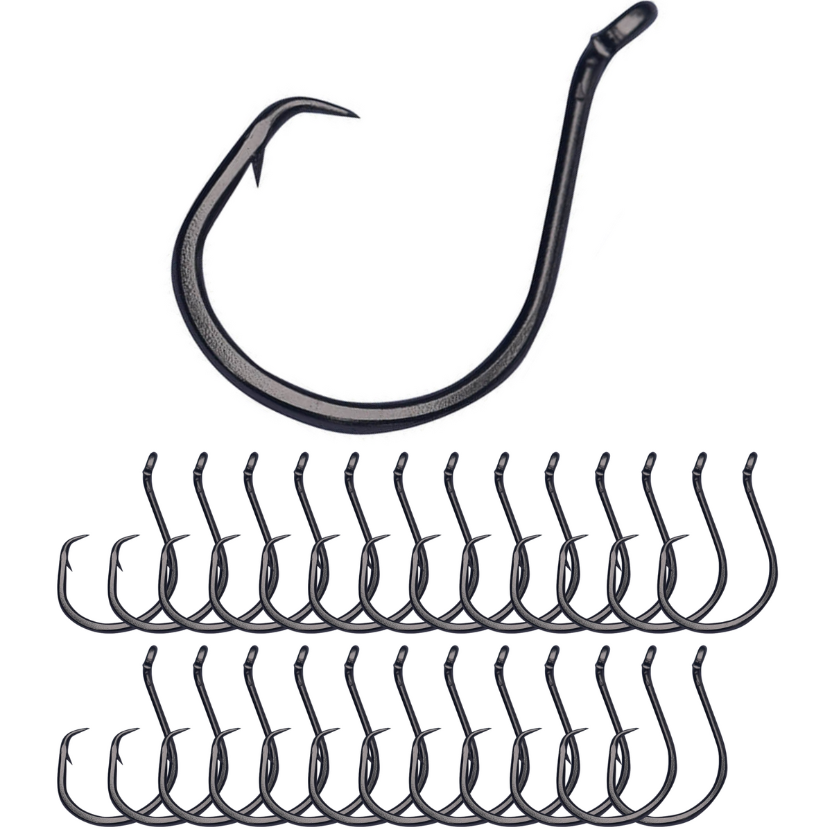 Fish Hooks Reaction Tackle Heavyweight Catfish Circle Hooks 25-Pack – Offset Octopus Reaction Tackle Heavyweight Circle Hooks – Pescador Fishing Supply  
