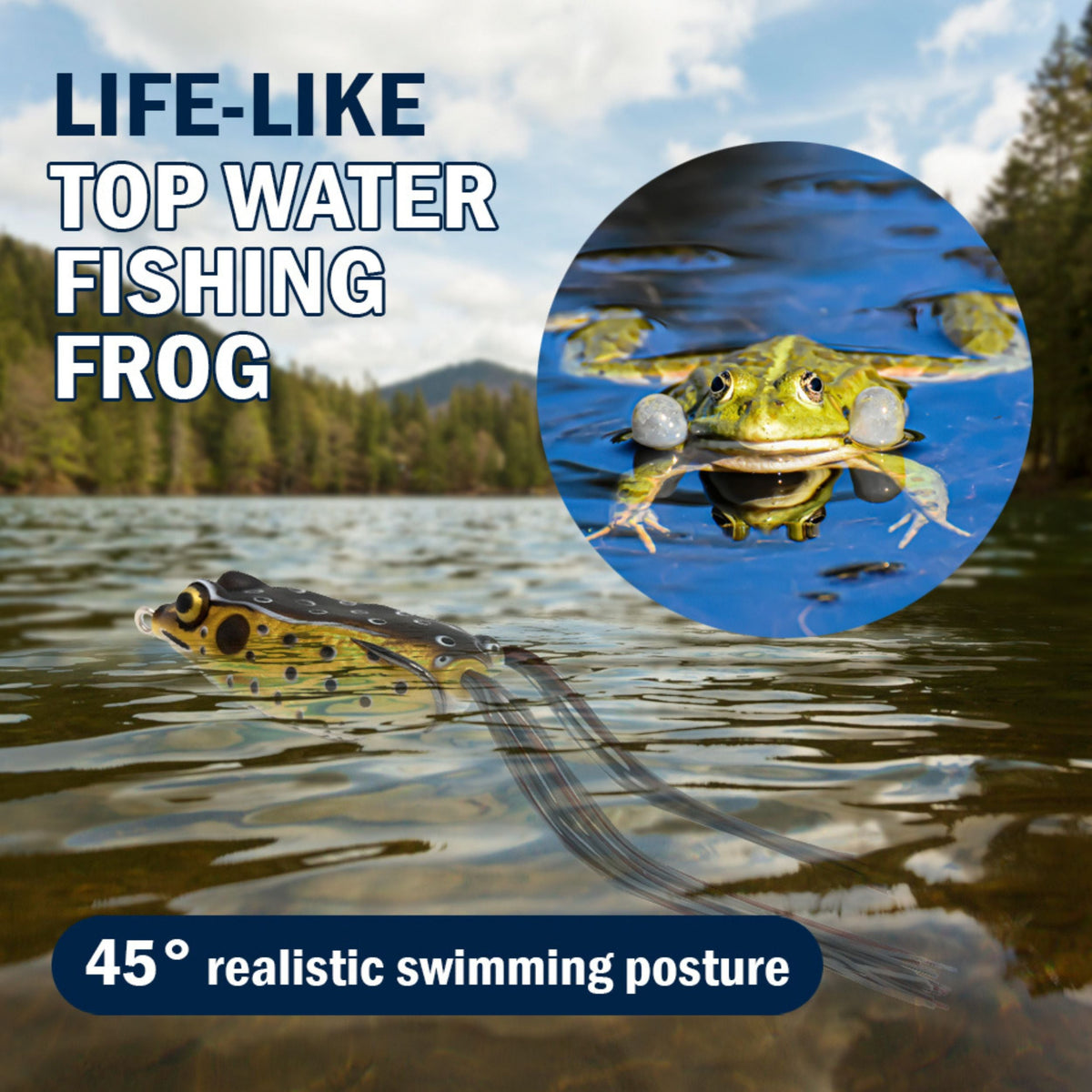 Frogs Reaction Tackle Hollow Body Frogs – 2-Pack (2.5") Reaction Tackle Hollow Body Frogs 2-Pack - Pescador Fishing Supply