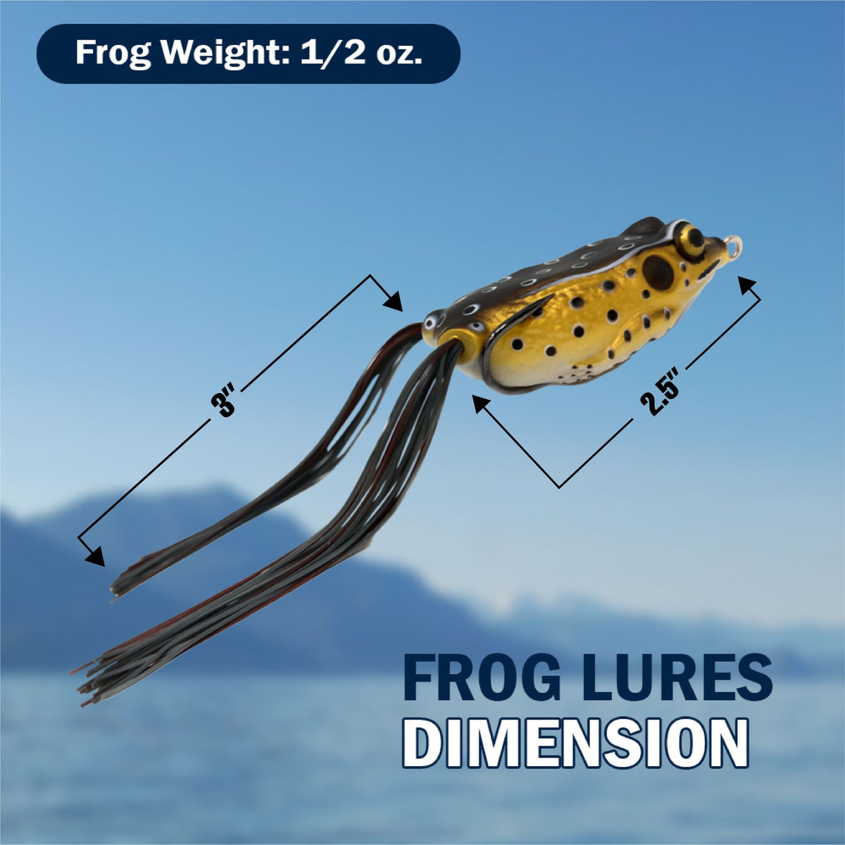 Frogs Reaction Tackle Hollow Body Frogs – 2-Pack (2.5") Reaction Tackle Hollow Body Frogs 2-Pack - Pescador Fishing Supply