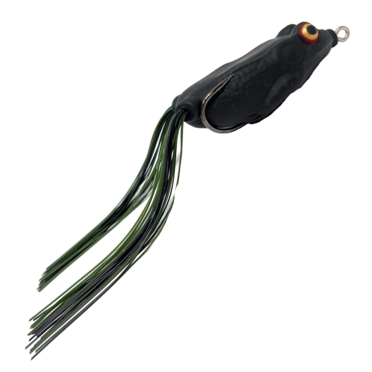 Frogs Reaction Tackle Hollow Body Frogs – 2-Pack (2.5") Blackout Frog #28 Reaction Tackle Hollow Body Frogs 2-Pack - Pescador Fishing Supply