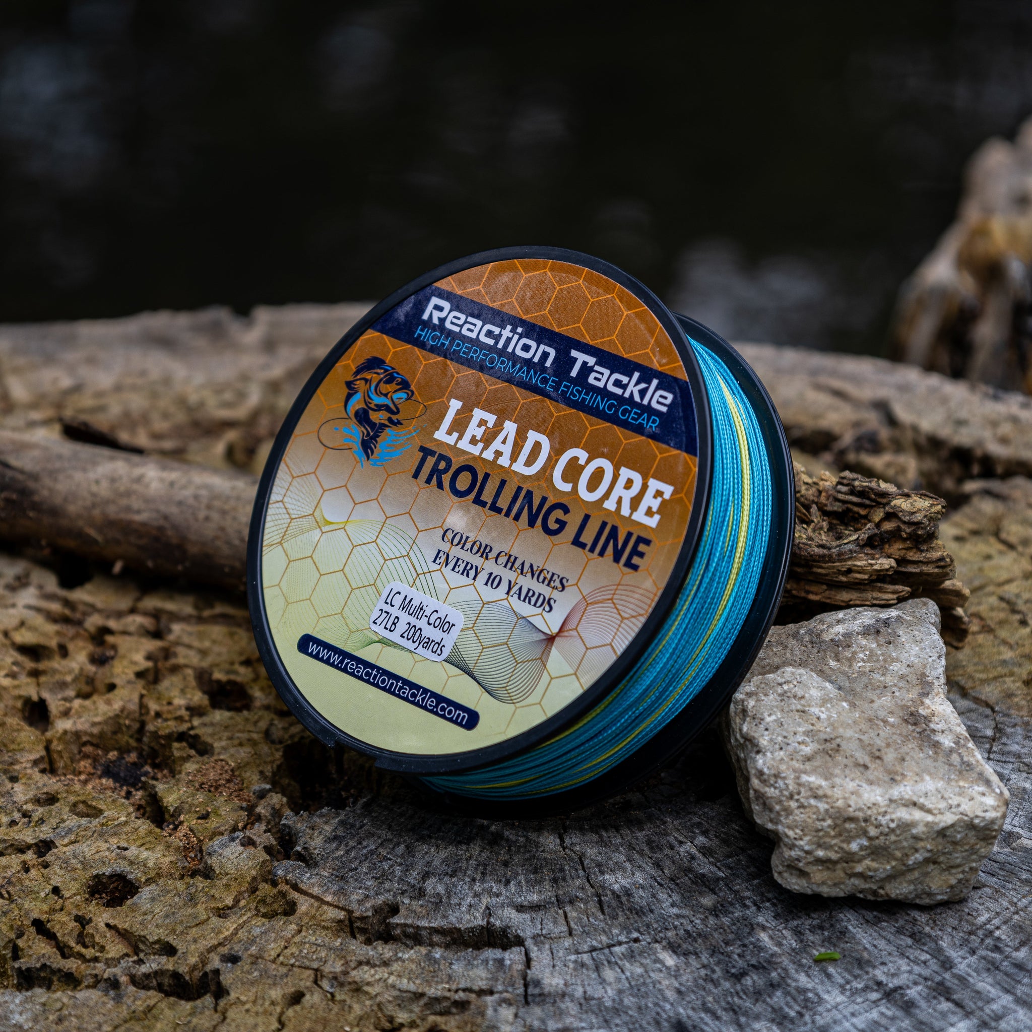 lead core braided fishing line Reaction Tackle Lead Core Metered Trolling Braided Line