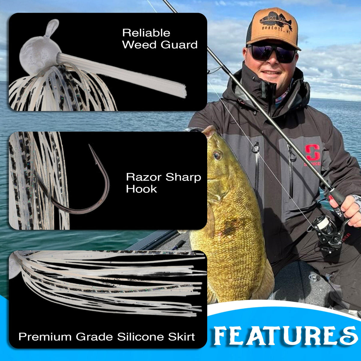 Fishing Lures Reaction Tackle Lead Football Jigs (3-Pack) Reaction Tackle Lead Football Jigs – Pescador Fishing Supply