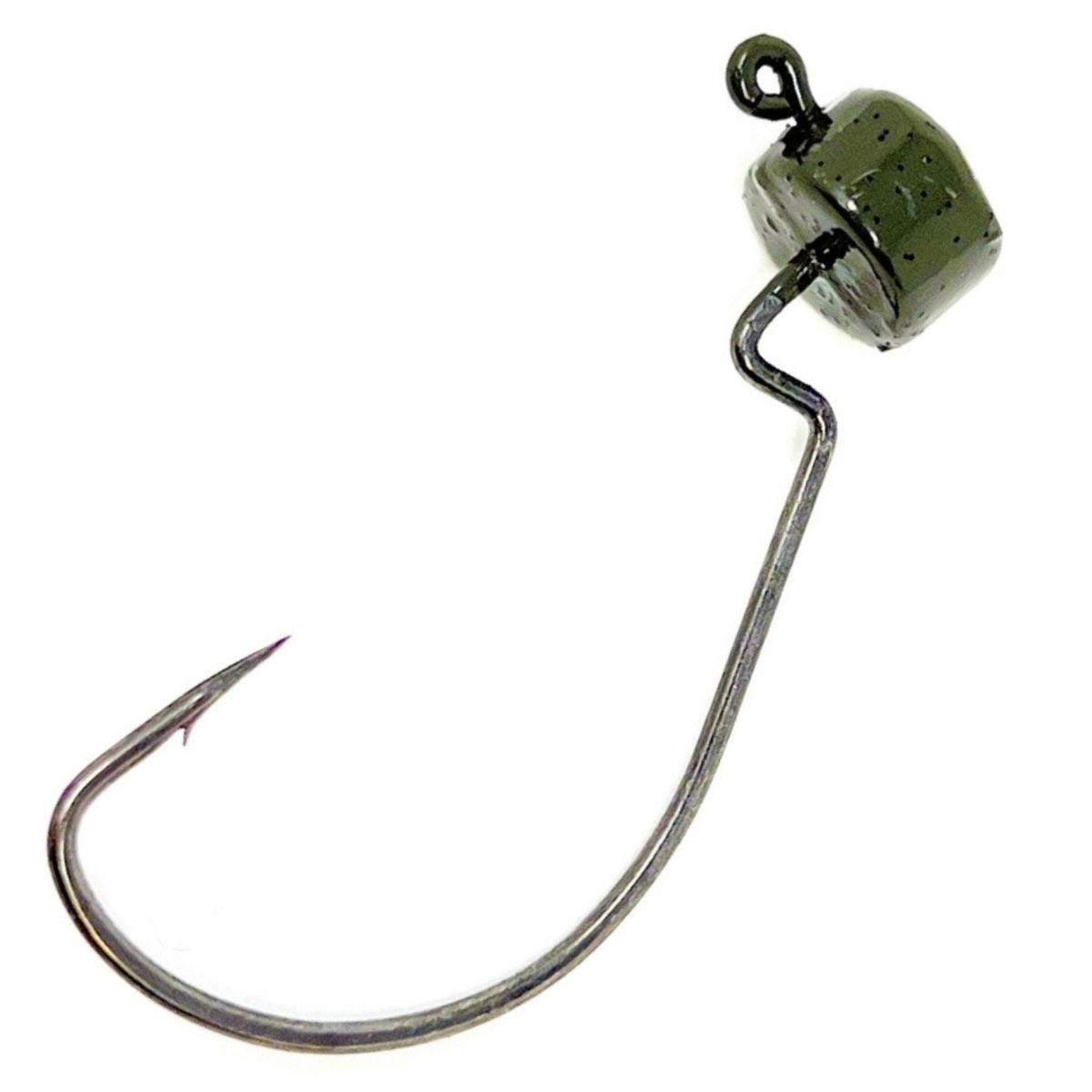 Jig Head Reaction Tackle Lead Ned Rig Shroom Jigs – 25 Pack Green Pumpkin (EWG) / 1/8 oz Reaction Tackle Lead Ned Rig Shroom Jigs – Pescador Fishing Supply