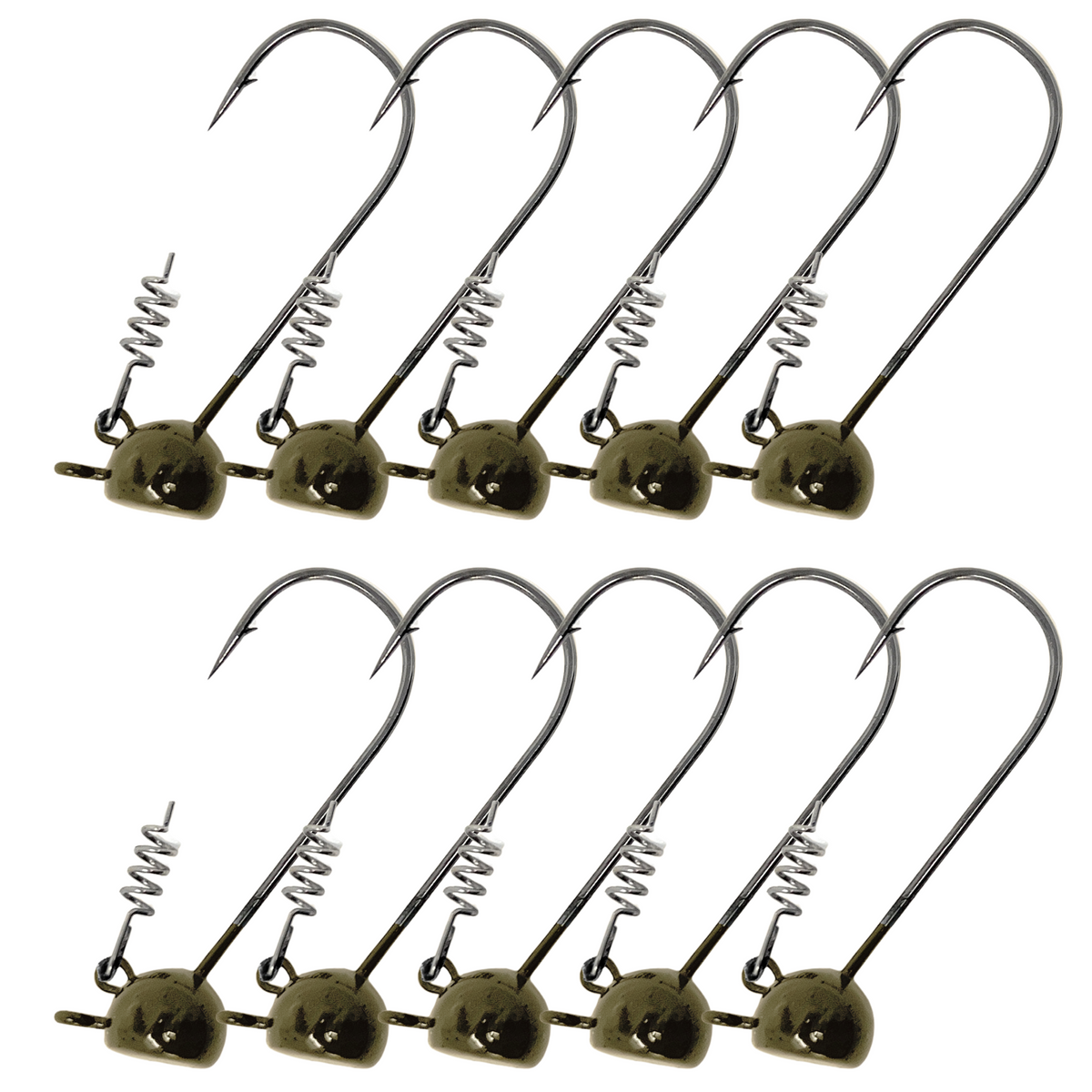 Jig Head Reaction Tackle Lead Stand Up Shaky Head Jigs – 10 Pack Reaction Tackle Stand Up Shaky Head Jigs – Pescador Fishing Supply