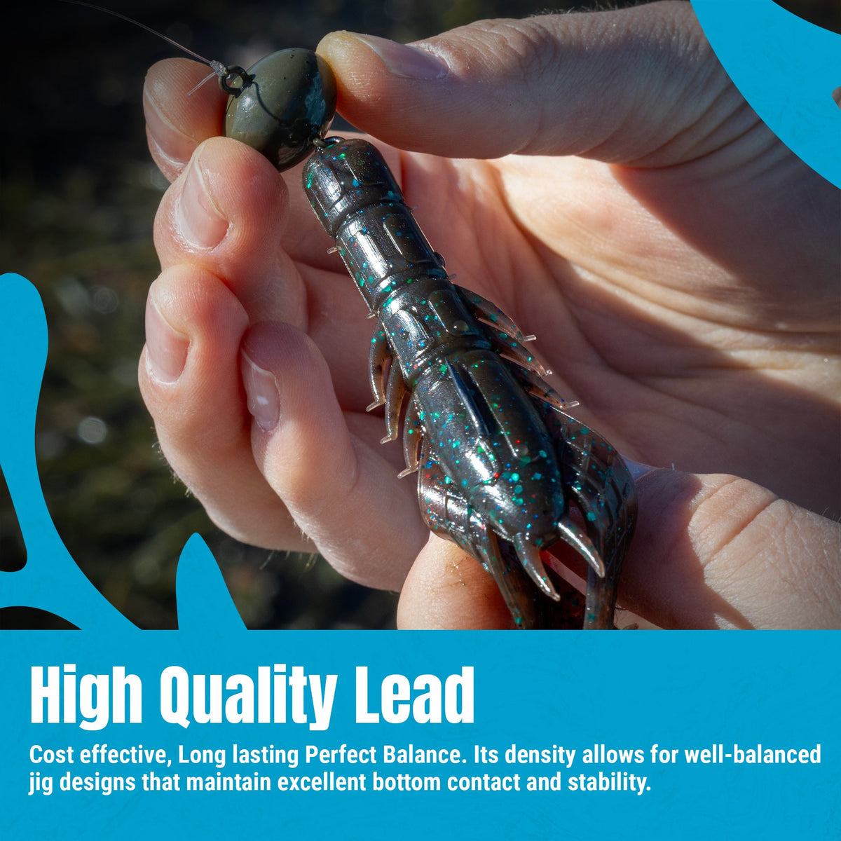 Jig Head Reaction Tackle Lead Swing Football Jigs 5-Pack Football Swing Jigs for Bass Fishing | Reaction Tackle 5-Pack