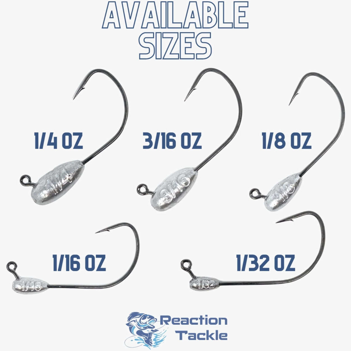 Jig Head Reaction Tackle Lead Tube Jig Heads –  10-Pack Reaction Tackle Lead Tube Jig Heads – Pescador Fishing Supply