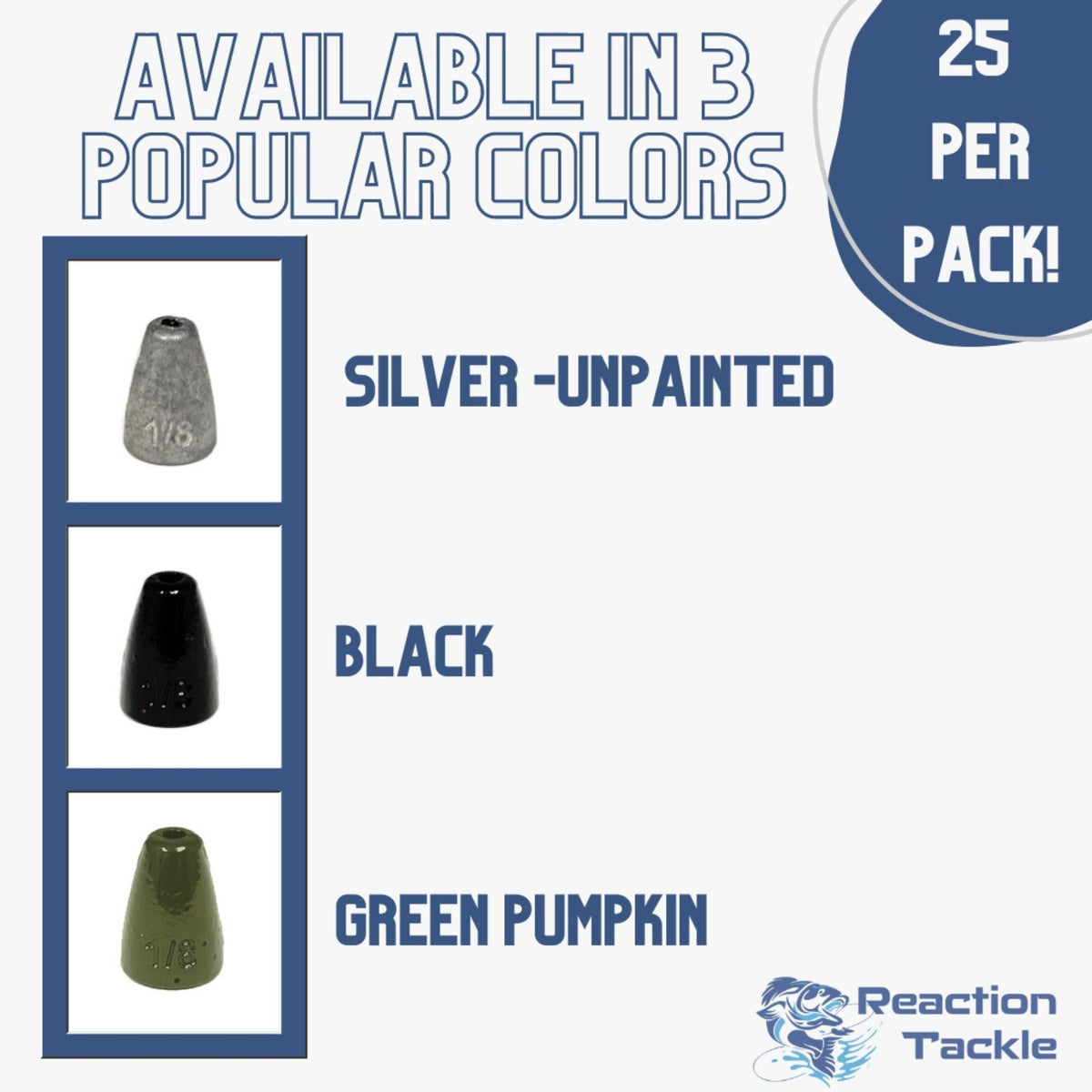 Lead Weights Reaction Tackle Lead Worm Weights (25-Pack) Reaction Tackle Lead Worm Weights (25-Pack) – Pescador Fishing Supply