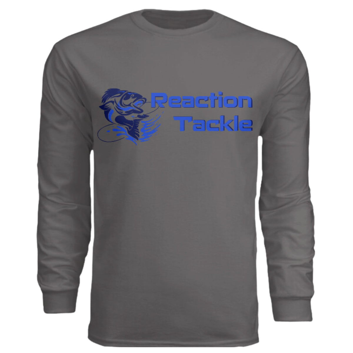 Fishing Shirt Reaction Tackle Long Sleeve Cotton Fishing T-Shirt Charcoal / Small Reaction Tackle Long Sleeve Cotton T-Shirt – Pescador Fishing Supply