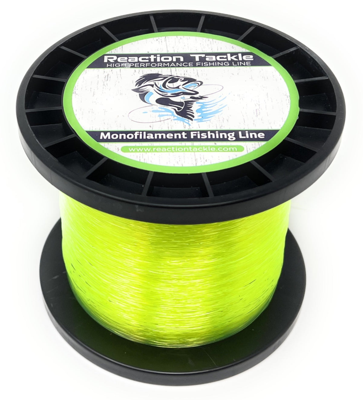 Monofilament Reaction Tackle Nylon Monofilament Fishing Line - 1 Pound Jumbo Spools Hi Vis Yellow / 20LB (3250 yards) Reaction Tackle Nylon Monofilament Fishing Line - 1 Pound Jumbo Spools