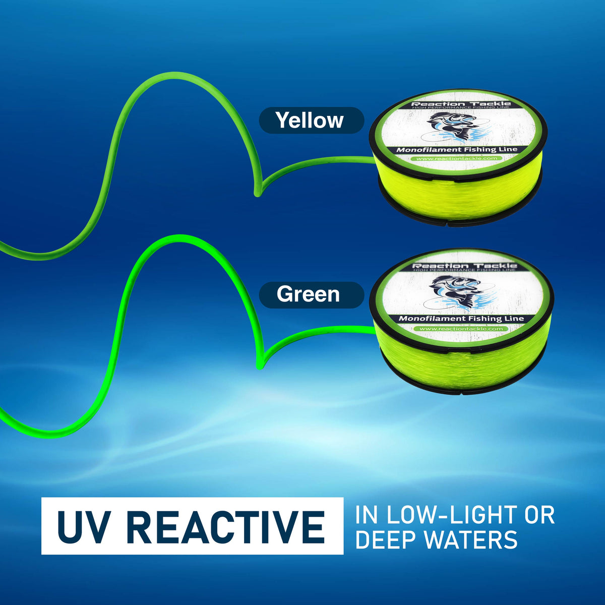 Monofilament Reaction Tackle Nylon Monofilament Fishing Line – Ultra Low Memory Mono Reaction Tackle Nylon Monofilament Fishing Line – Low Memory Mono