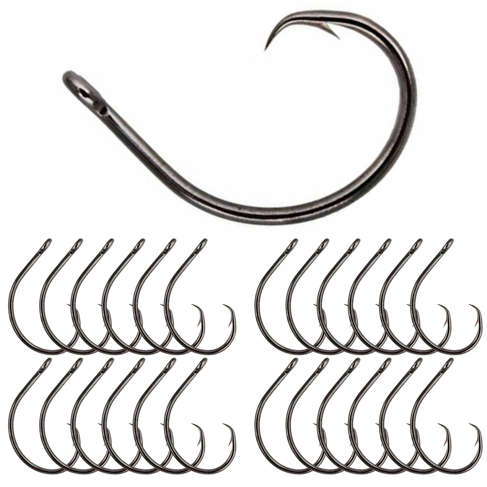 Fish Hooks Reaction Tackle Premium Circle Hooks 25-Pack – Saltwater & Freshwater #1 Reaction Tackle Premium Circle Hooks – Pescador Fishing Supply  