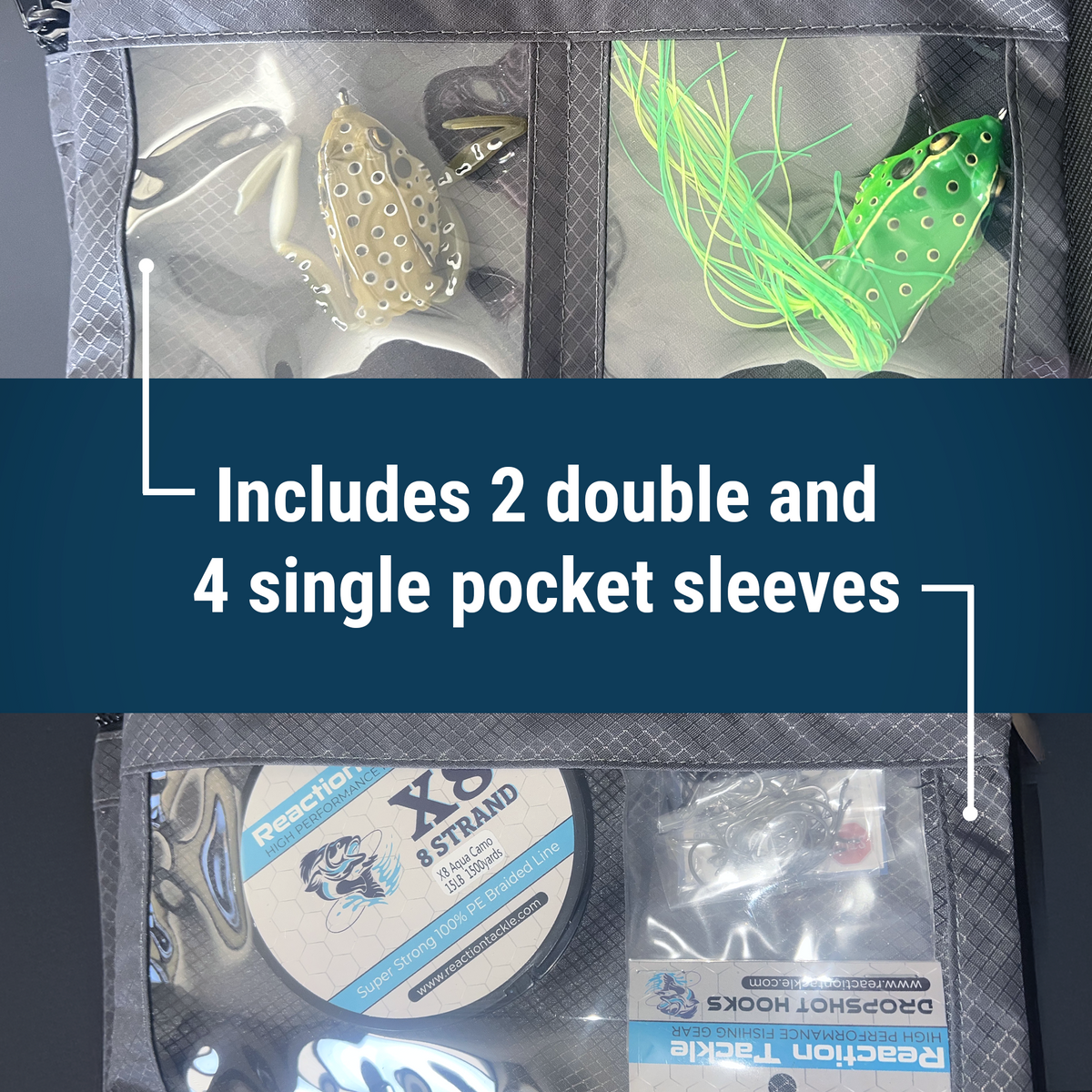 Tackle Bags Reaction Tackle Splash Proof Bait Binder & Tackle Storage Water Resistant Deluxe Binder Reaction Tackle Splash Proof Bait Binder – Pescador Fishing Supply