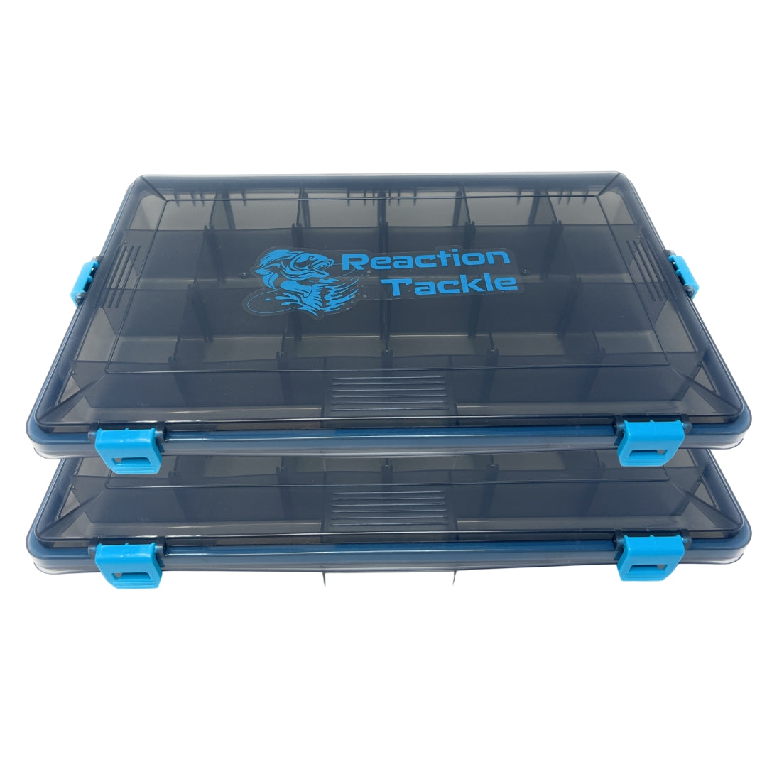 Tackle Boxes Reaction Tackle Standard Waterproof Tackle Tray 3700 2-Pack Reaction Tackle Standard Waterproof Tackle Tray – Pescador Fishing Supply