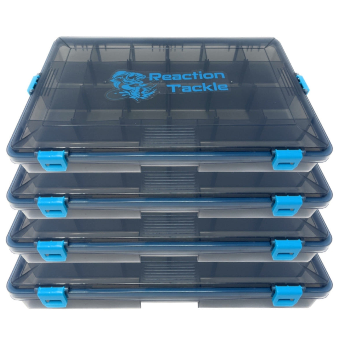 Tackle Boxes Reaction Tackle Standard Waterproof Tackle Tray 3700 4-Pack Reaction Tackle Standard Waterproof Tackle Tray – Pescador Fishing Supply