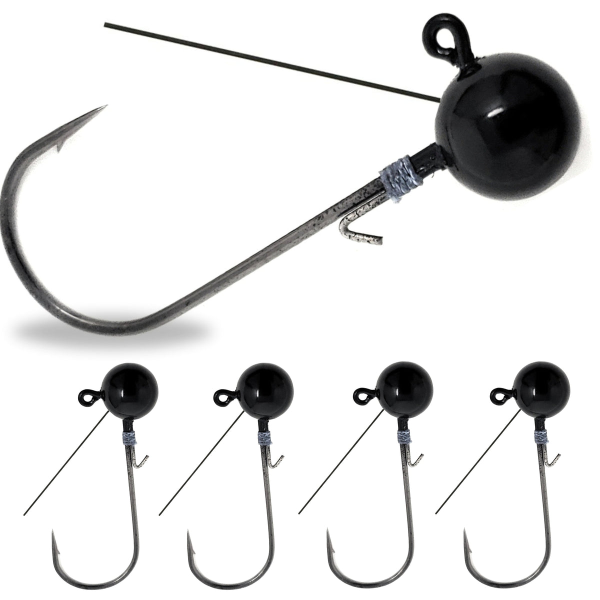 Jig Head Reaction Tackle Tungsten Ball Jig Heads – 5-Pack Reaction Tackle Tungsten Ball Jig Heads – Pescador Fishing Supply