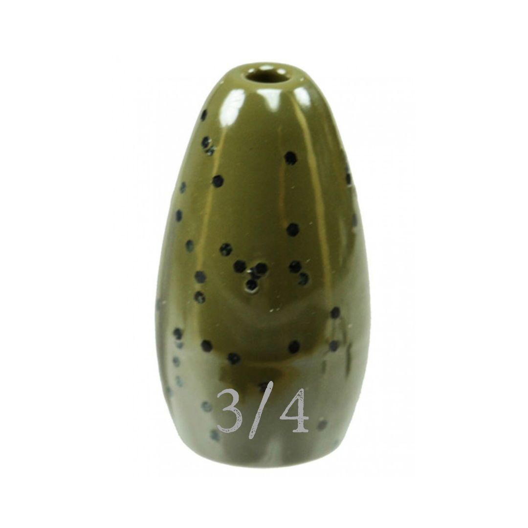 Tungsten Weights Reaction Tackle Tungsten Flipping Weights Green Pumpkin / 3/4 oz (4 per pack) Reaction Tackle Tungsten Flipping Weights – Pescador Fishing Supply