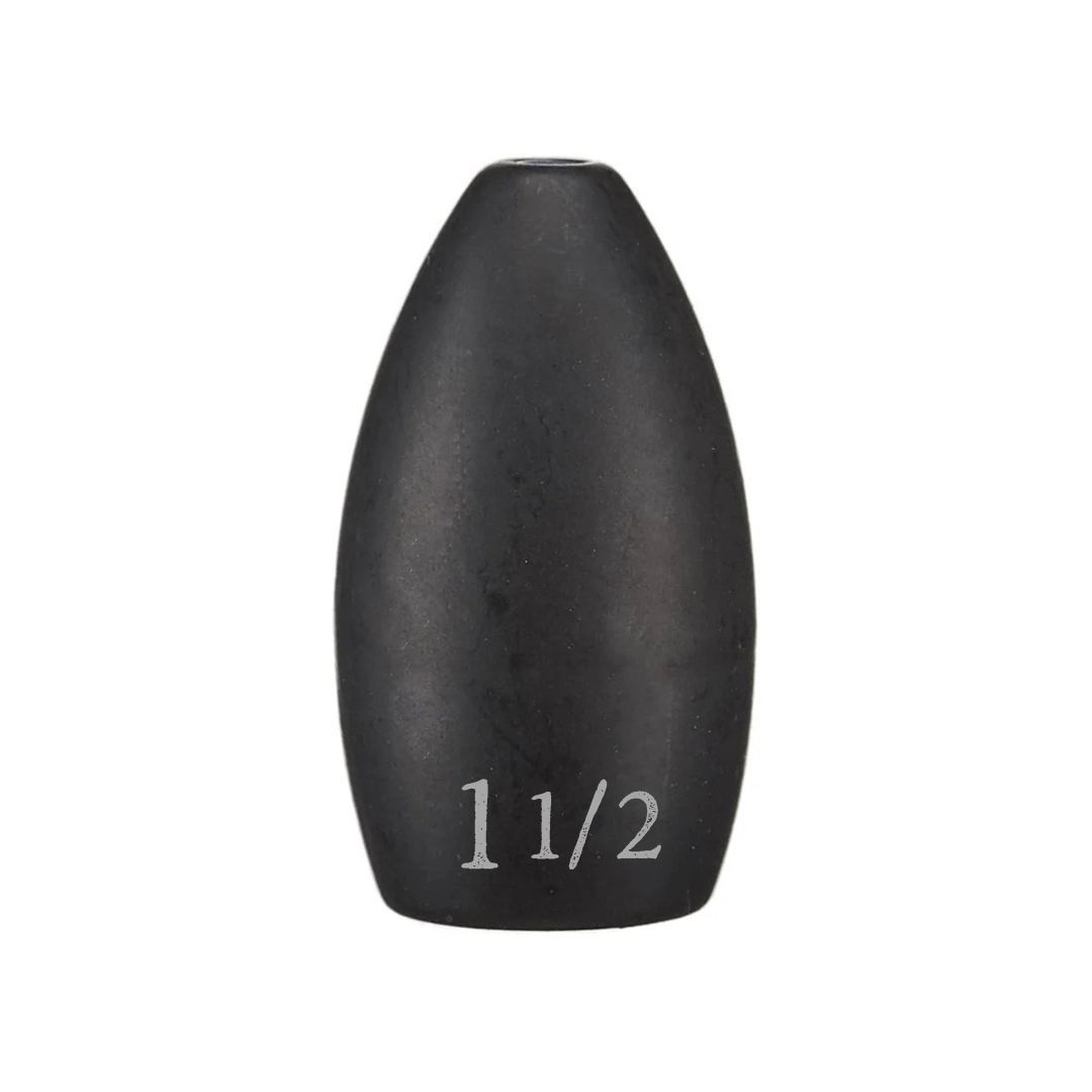 Tungsten Weights Reaction Tackle Tungsten Flipping Weights Never Chip Black / 1-1/2 oz (2 per pack) Reaction Tackle Tungsten Flipping Weights – Pescador Fishing Supply