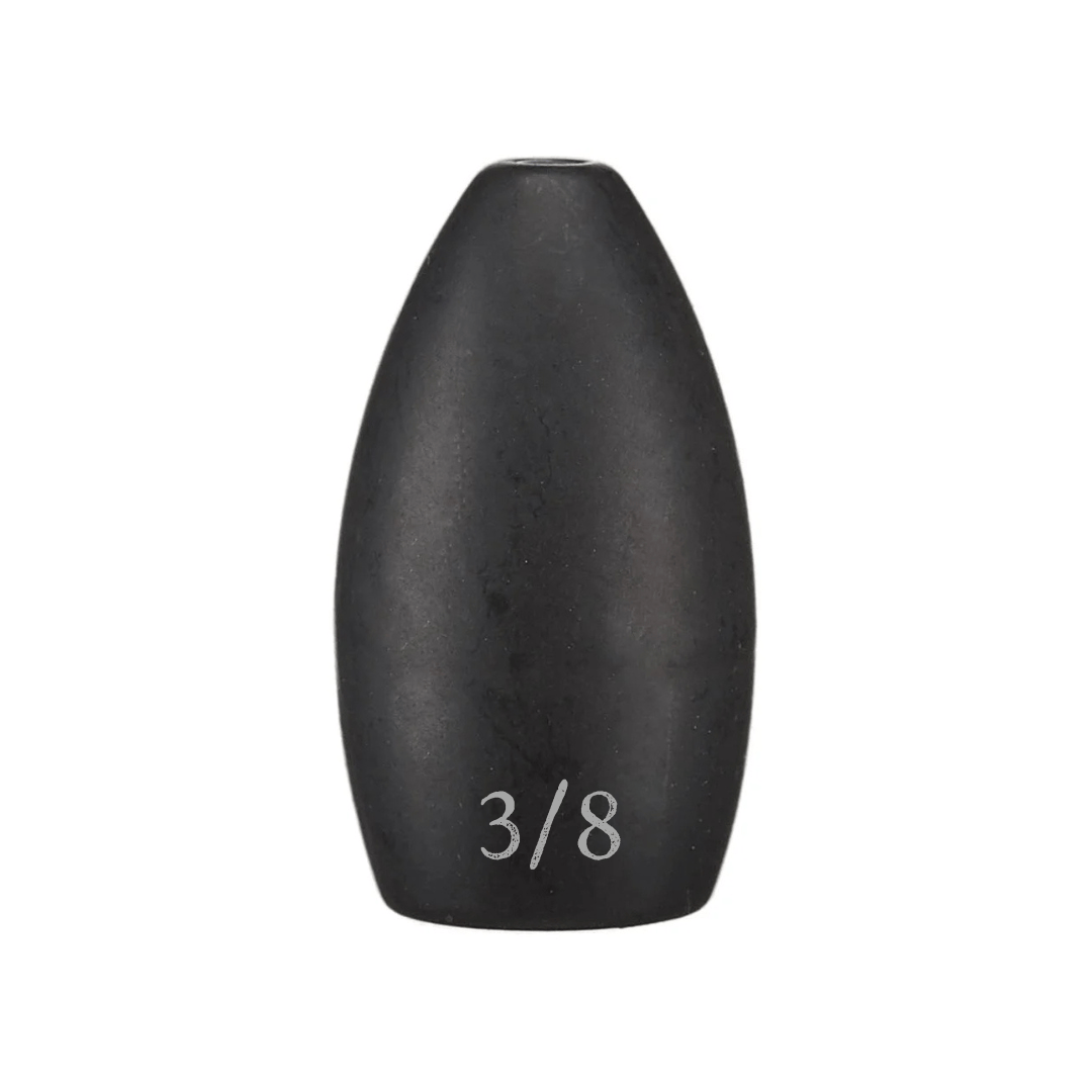 Tungsten Weights Reaction Tackle Tungsten Flipping Weights Never Chip Black / 3/8 oz (6 per pack) Reaction Tackle Tungsten Flipping Weights – Pescador Fishing Supply