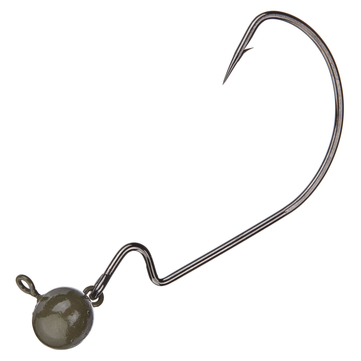 Jig Head Reaction Tackle Tungsten Football Swing Jig Heads – 3 Pack Green Pumpkin / 1/4 oz Tungsten Football Swing Jig Heads – Pescador Fishing Supply