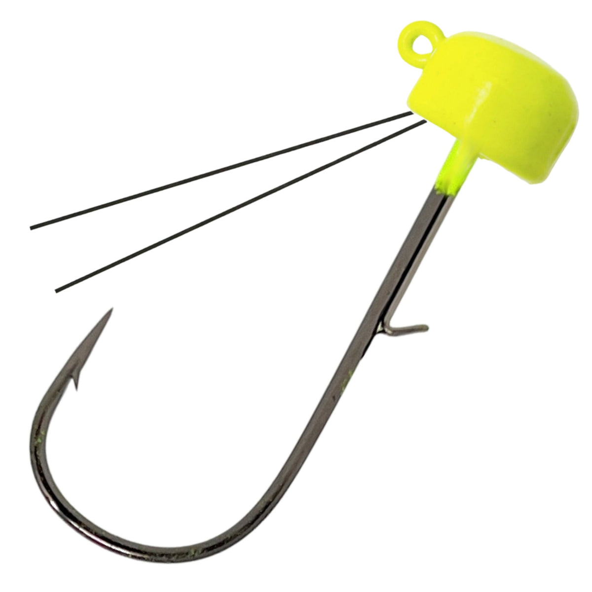 Jig Head Reaction Tackle Tungsten Ned Rig Shroom Jigs – 5 Pack Chartreuse (weedless) / 1/15 oz Reaction Tackle Tungsten Ned Rig Shroom Jigs – Pescador Fishing Supply