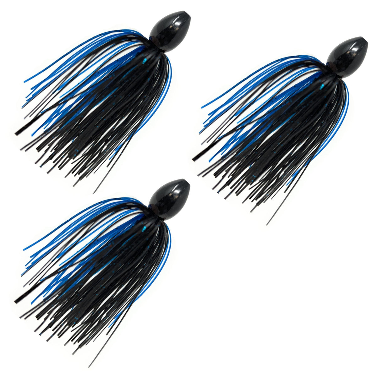 Fishing Lures Reaction Tackle Tungsten Punch Rig with Skirt – 3 Pack Black Blue / 3/8oz (3 per pack) Tungsten Punch Rig for Bass Fishing | Reaction Tackle 3-Pack
