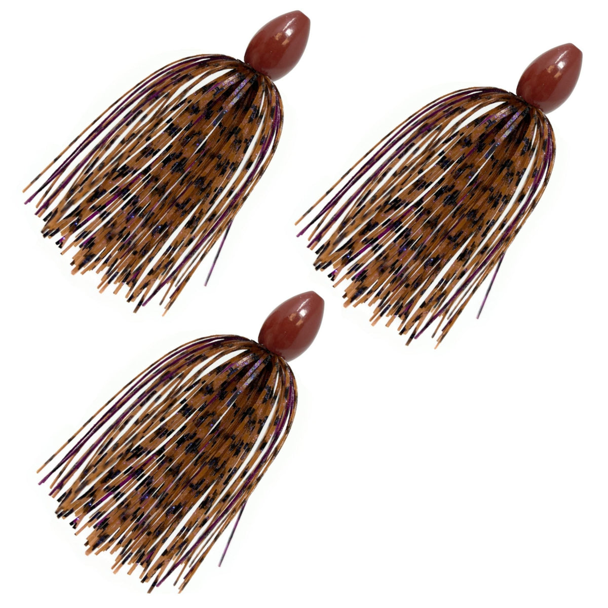 Fishing Lures Reaction Tackle Tungsten Punch Rig with Skirt – 3 Pack PB&J / 3/8oz (3 per pack) Tungsten Punch Rig for Bass Fishing | Reaction Tackle 3-Pack