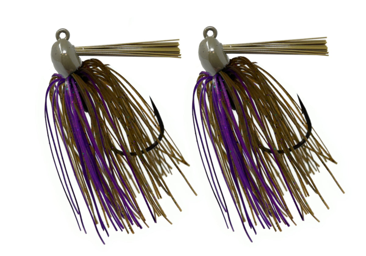 Fishing Lures Reaction Tackle Tungsten Swim Jigs (2-Pack) Green pumpkin/purple / 1/4 oz (2-pack) Reaction Tackle Tungsten Swim Jigs – Pescador Fishing Supply
