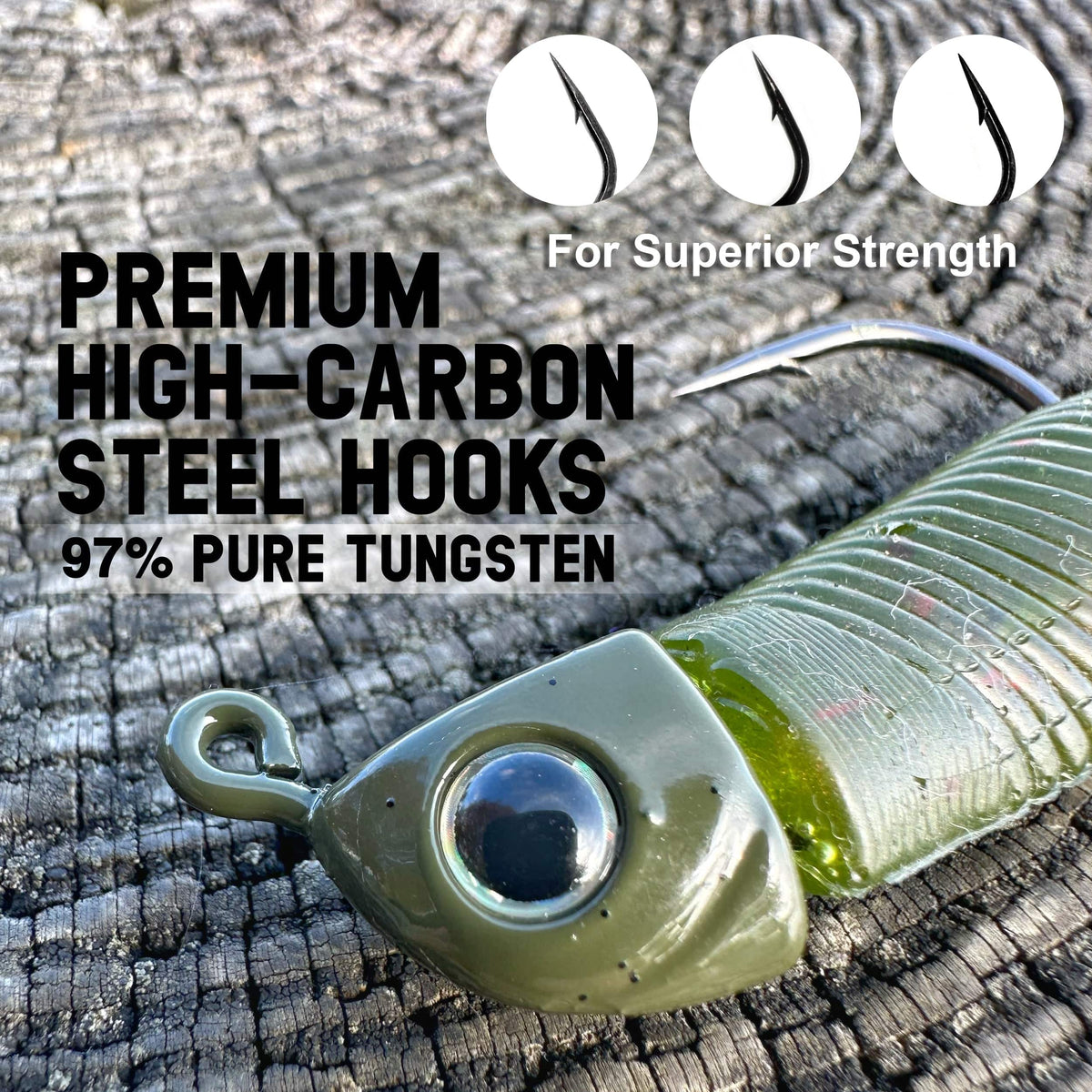 Jig Head Reaction Tackle Tungsten Swimbait Jig Heads – 5 Pack Reaction Tackle Tungsten Swimbait Jig Heads – Pescador Fishing Supply