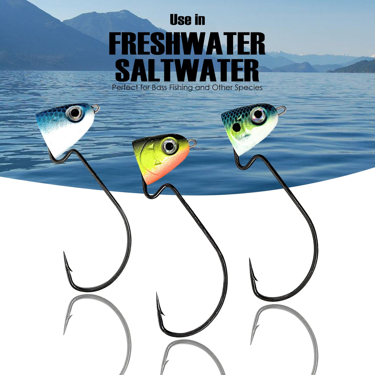 Jig Head Reaction Tackle Tungsten Swing Swimbait Jig Heads 3-Pack Tungsten Swing Swimbait Jig Heads – Pescador Fishing Supply