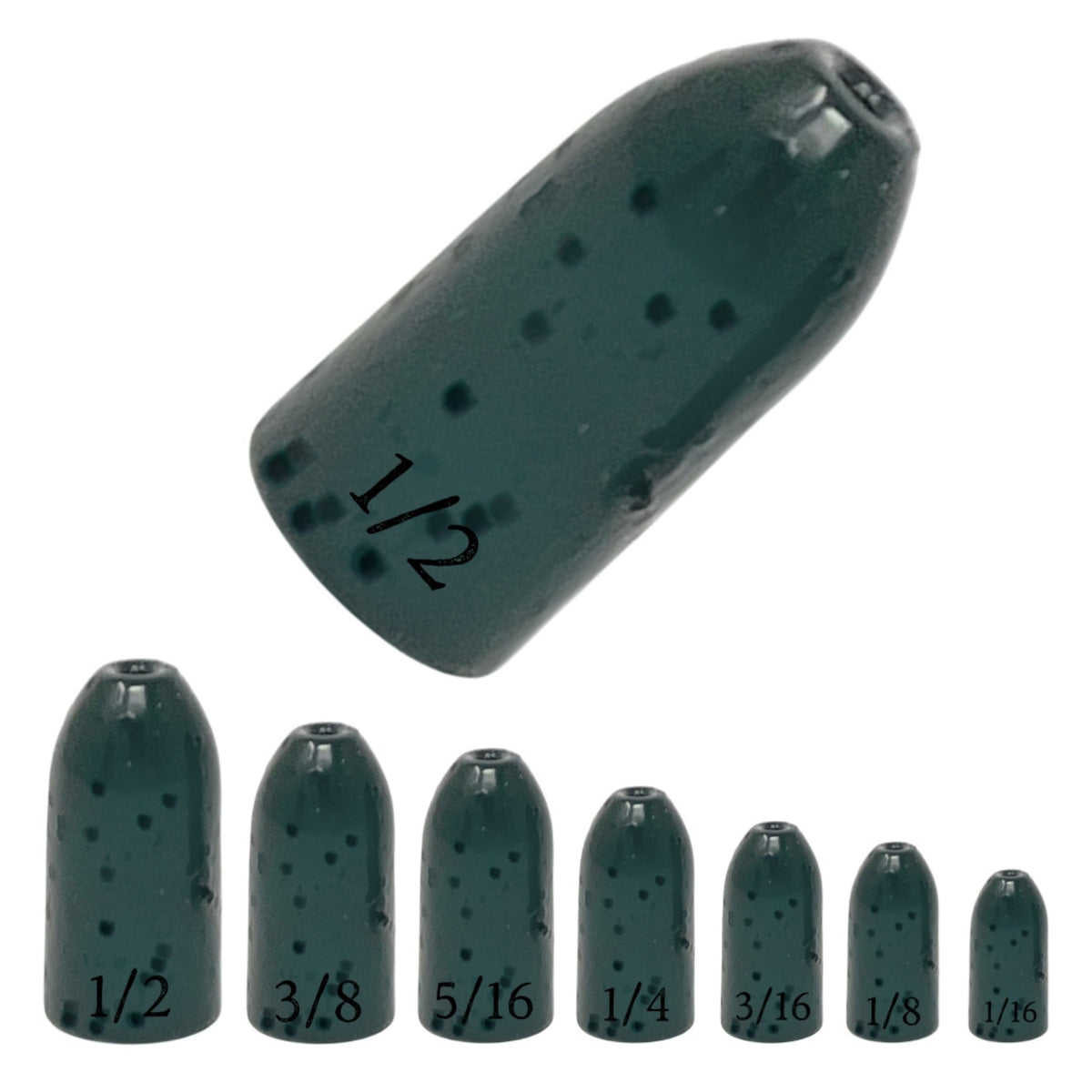Tungsten Weights Reaction Tackle Tungsten Worm Weights / Bullet Sinkers Watermelon / 1/16 oz (12 per pack) Reaction Tackle Tungsten Worm Weights – Pescador Fishing Supply