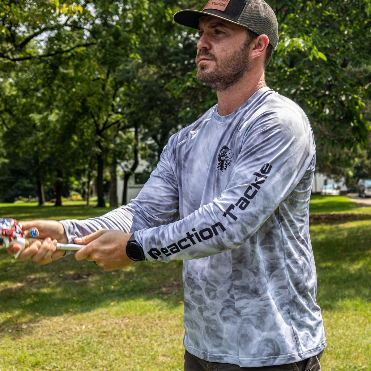 Fishing Shirt Reaction Tackle UPF 50+ Long Sleeve Fishing Shirt Reaction Tackle Long Sleeve Fishing Shirt – Pescador Fishing Supply