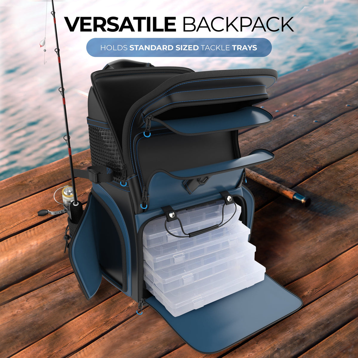 Tackle Backpack Reaction Tackle Water Resistant Fishing Backpack Backpack Reaction Tackle Fishing Backpack – Pescador Fishing Supply