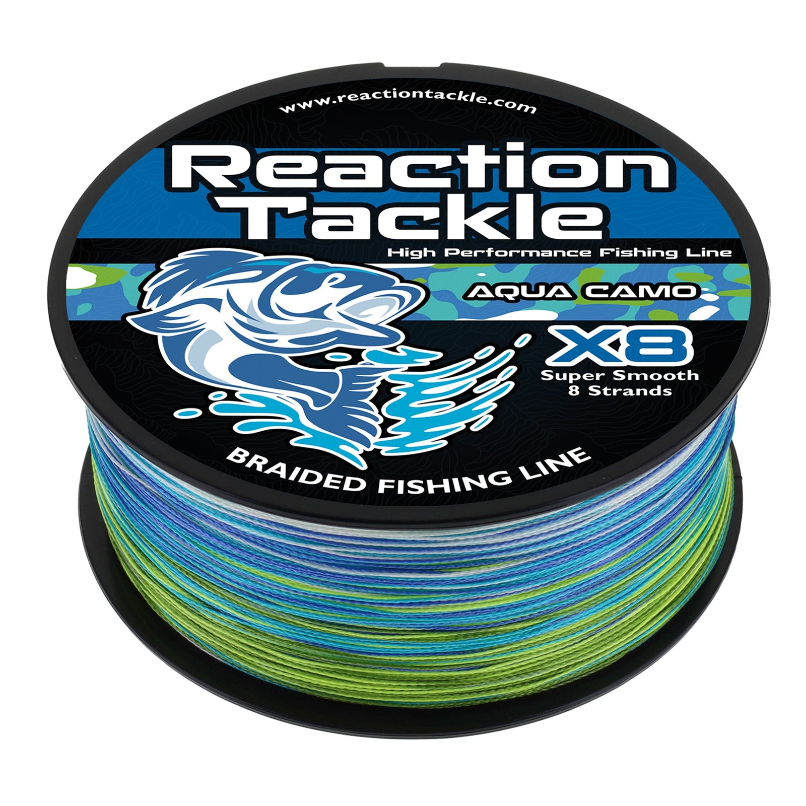 Braided Fishing Line Reaction Tackle X8 Braided Fishing Line – Aqua Camo Reaction Tackle X8 Aqua Camo Braided Line – Pescador Fishing Supply