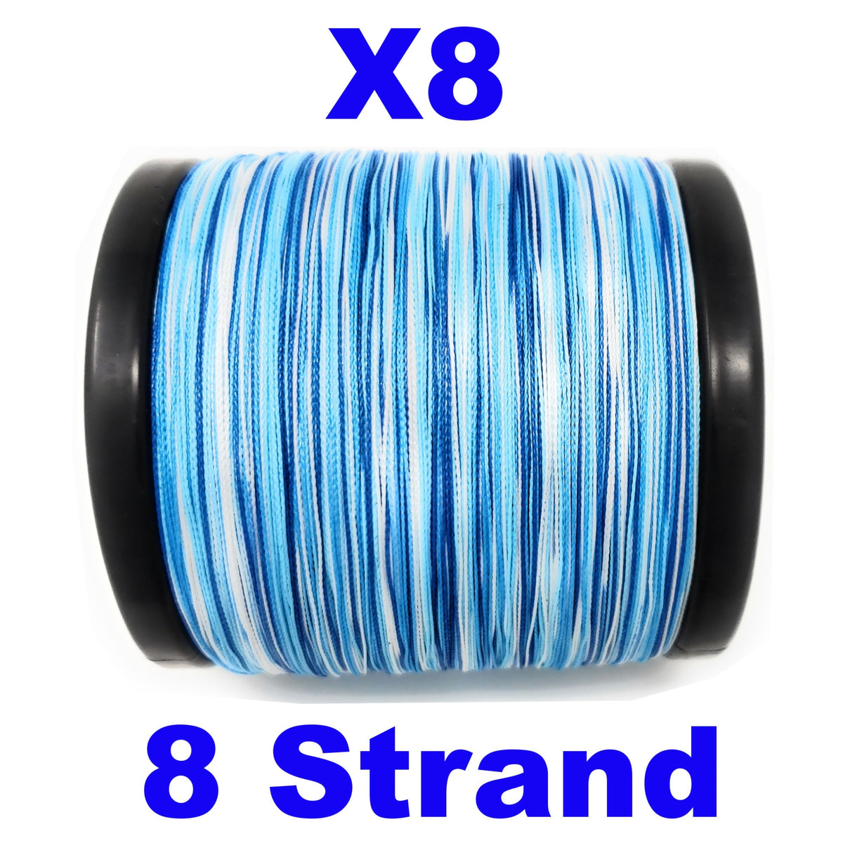 Braided Fishing Line Reaction Tackle X8 Braided Fishing Line – Blue Camo Reaction Tackle X8 Blue Camo Braided Line – Pescador Fishing Supply
