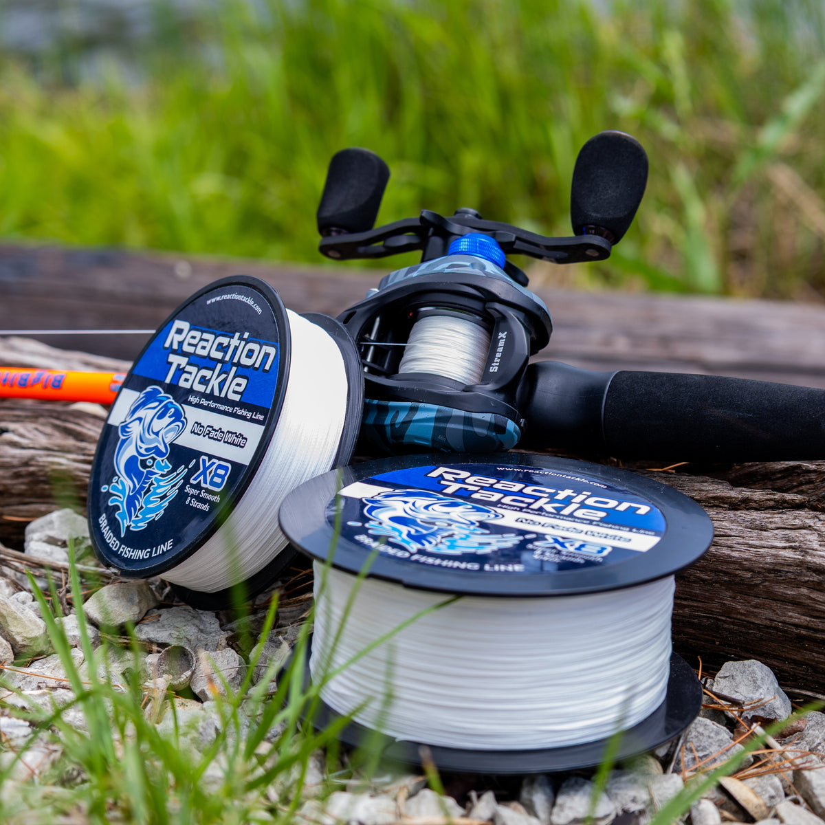 Braided Fishing Line Reaction Tackle X8 Braided Fishing Line – No Fade White Reaction Tackle X8 No Fade White Braid – Pescador Fishing Supply