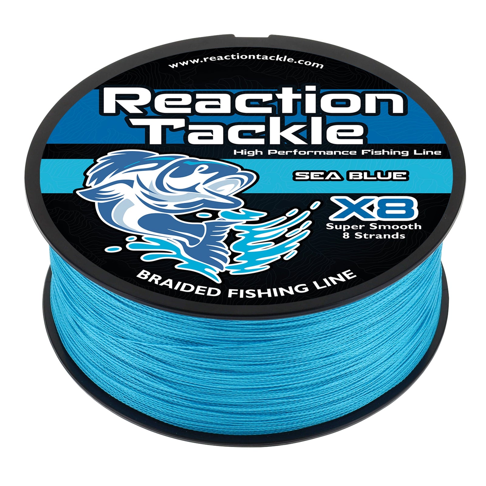 Braided Fishing Line Reaction Tackle X8 Braided Fishing Line – Sea Blue Reaction Tackle X8 Sea Blue Braided Line – Pescador Fishing Supply
