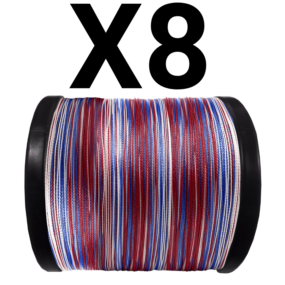 Braided Fishing Line Reaction Tackle X8 Braided Fishing Line – USA Camo Reaction Tackle X8 USA Camo Braided Line – Pescador Fishing Supply