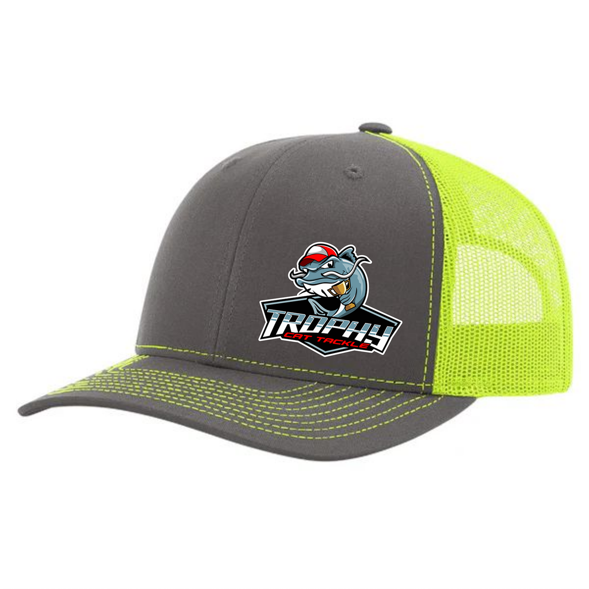 Trophy Cat Black/White Richardson 112 Snapback Trucker Hat