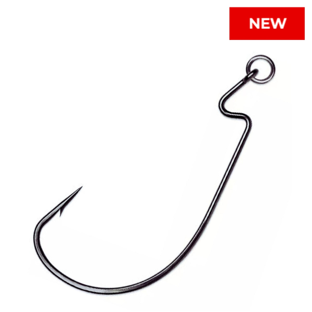 black nickel wide gap hooks for bass fishing