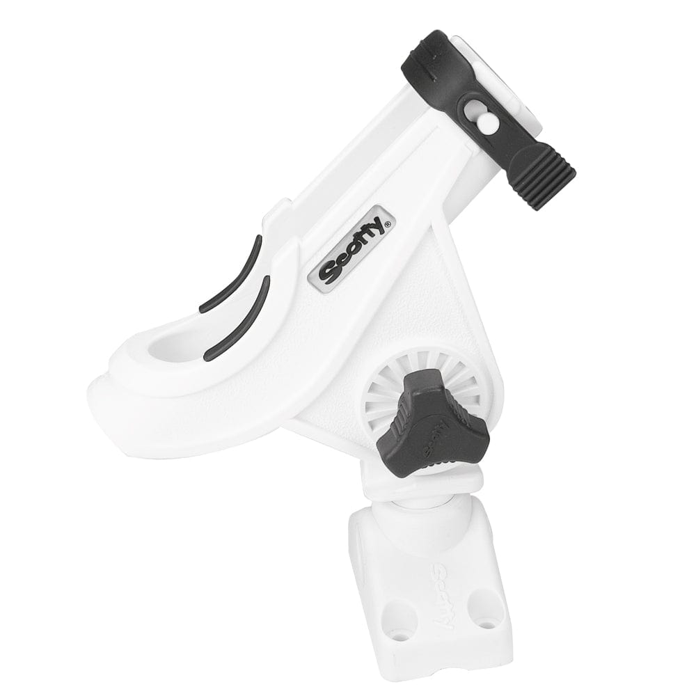 Kayak Accessories Scotty 280 Bait Caster/Spinning Rod Holder w/241 Deck/Side Mount - White