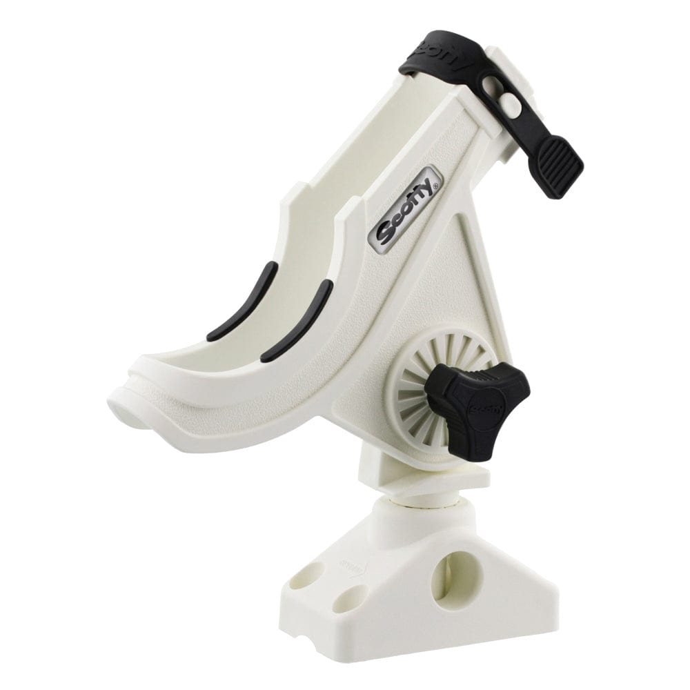 Kayak Accessories Scotty 280 Bait Caster/Spinning Rod Holder w/241 Deck/Side Mount - White