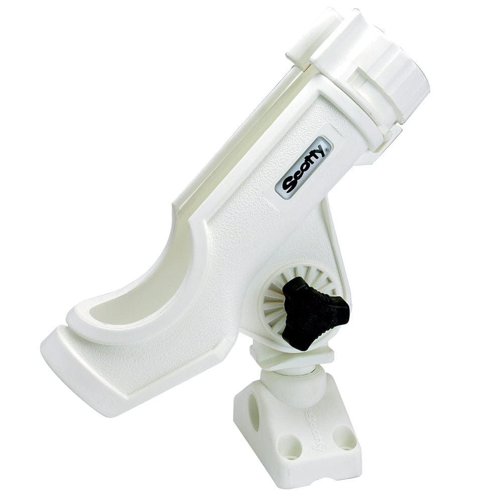 Kayak Accessories Scotty Powerlock Rod Holder White w/241 Side/Deck Mount