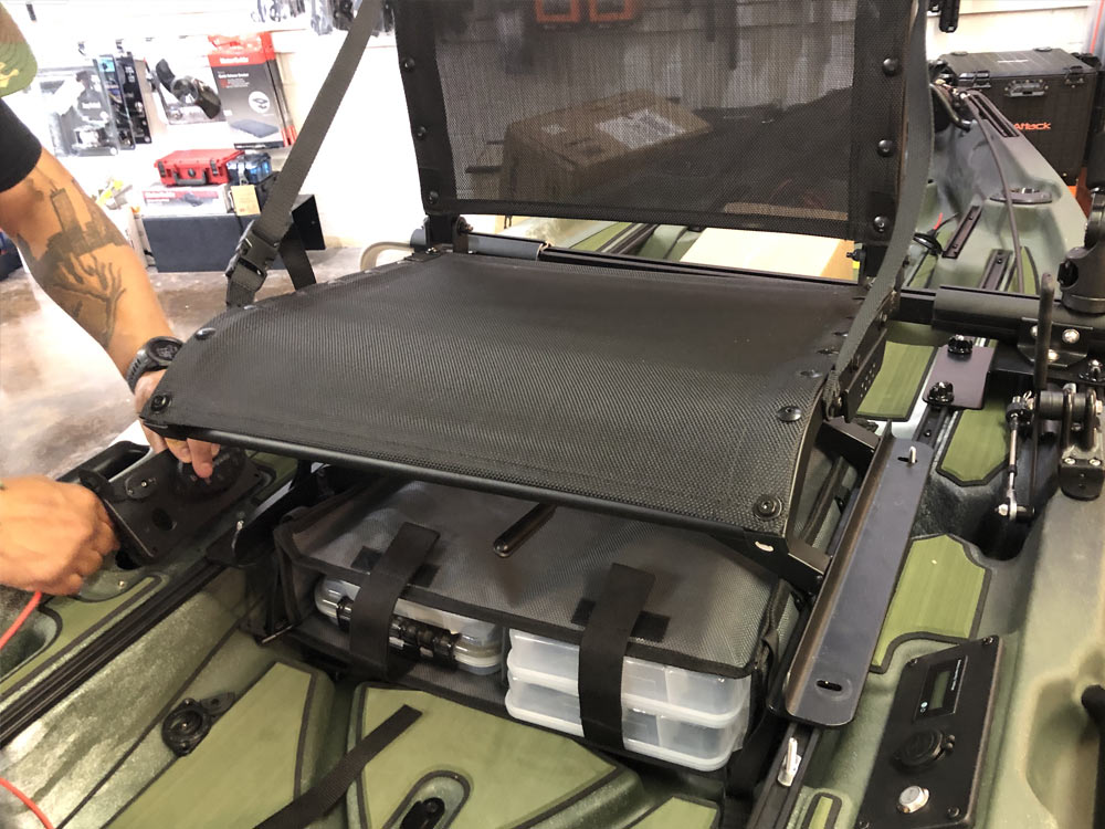 YakGadget QuadBox™ Flex Under Seat Kayak Storage System