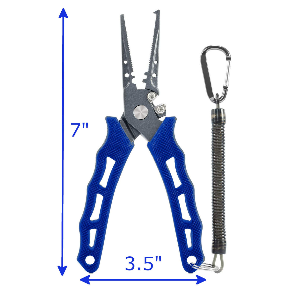 Reaction Tackle 7-Inch Stainless Steel Fishing Pliers with Teflon Coating