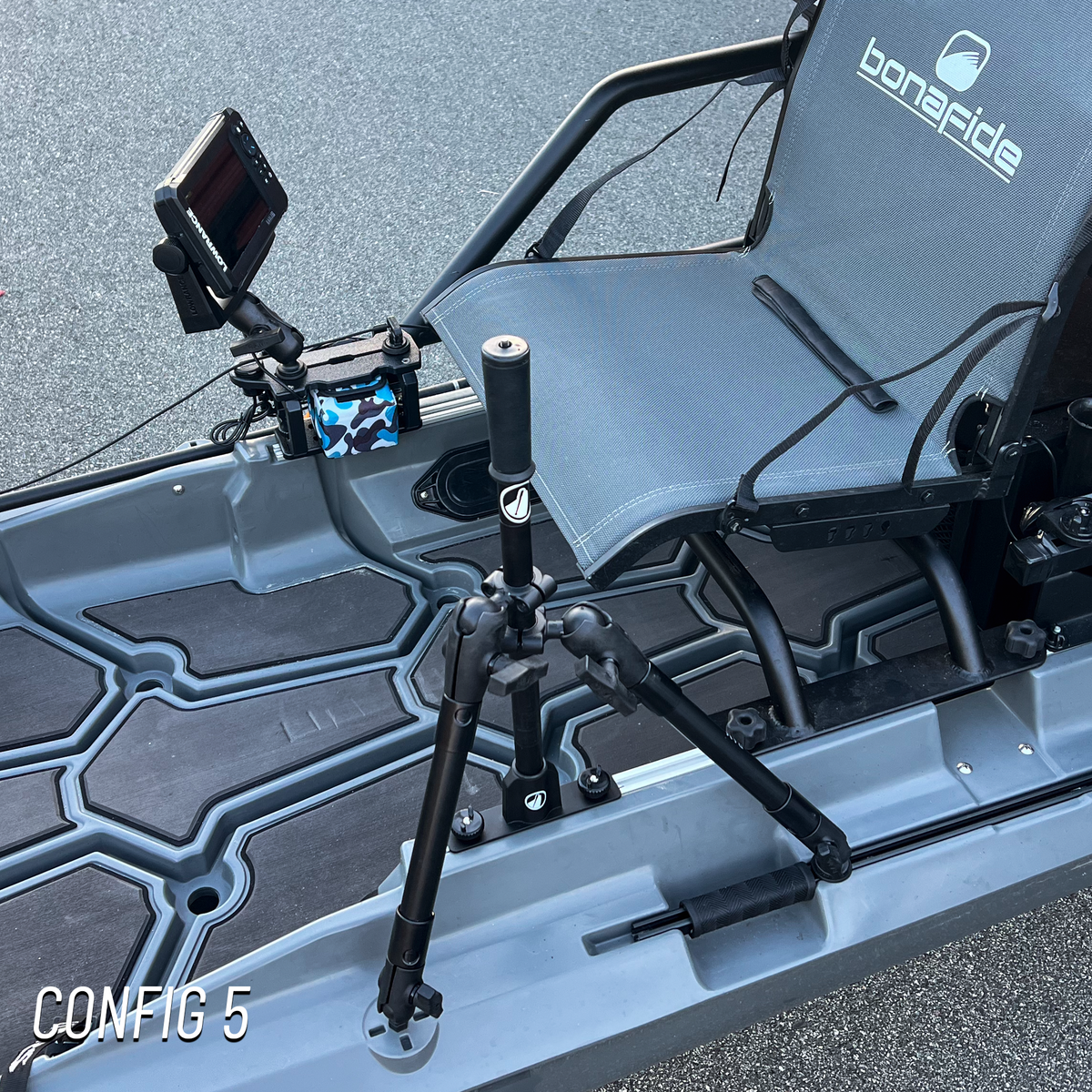 Stand-Assist Systems Steady Stick for Bonafide XTR 130 – Adjustable Stand Assist Configuration 5 Steady Stick for Bonafide XTR 130 – Kayak Stand Assist