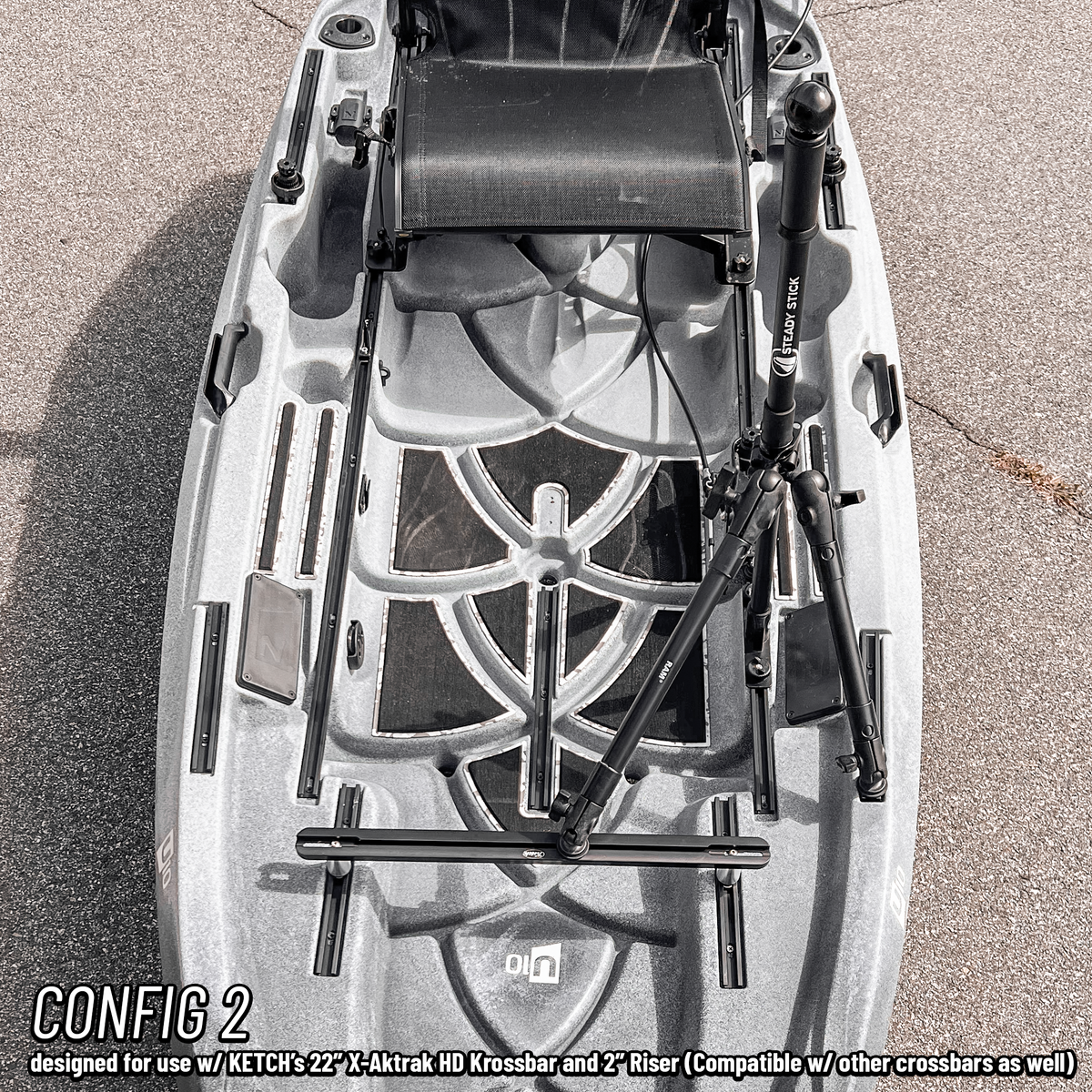 Stand-Assist Systems Steady Stick for NuCanoe U10 – Adjustable Stand-Assist System Configuration 2 Steady Stick for NuCanoe U10 – Adjustable Stand Assist