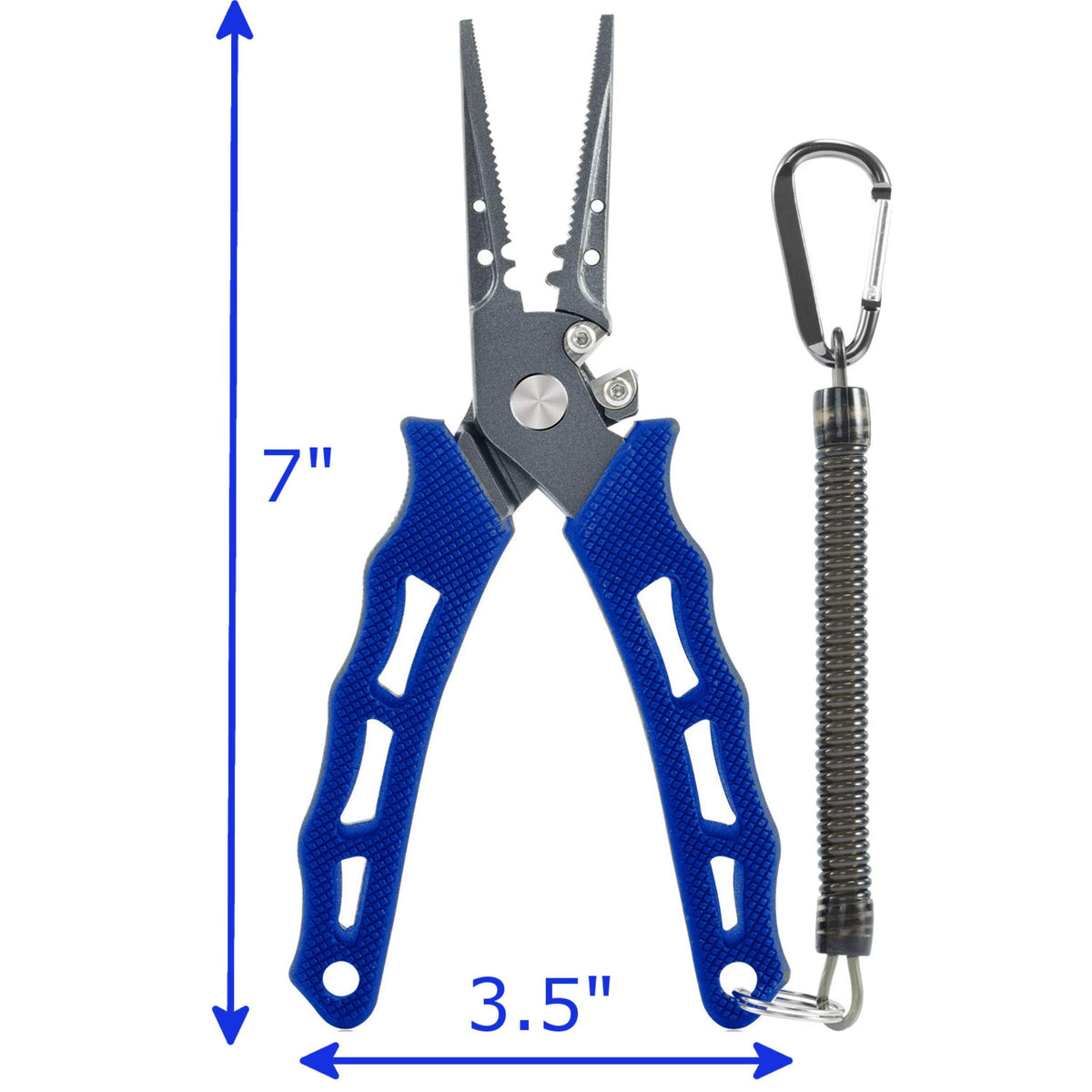 Reaction Tackle 7-Inch Stainless Steel Fishing Pliers with Teflon Coating