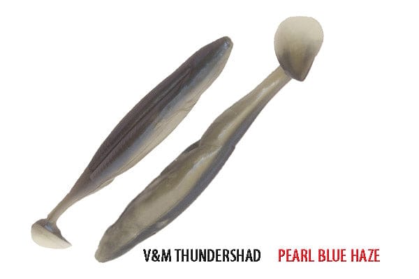 Soft Plastic Thunder Shad 3.5" / Pearl Blue Haze Thunder Shad